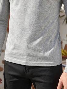 ALTZTAR Men's Mock Neck Long Sleeve T-Shirt - Grey - View 4