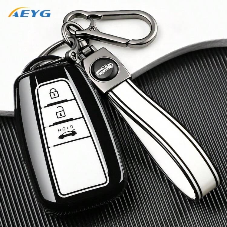 غطاء مفتاح TPU ناعم لسيارات تويوتا بريوس كامري كورولا C-HR CHR RAV4 برادو 2018 2022 إضافات سلسلة المفاتيح - تويوتا ب - مشاهدة 15