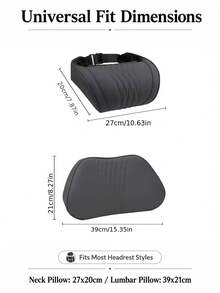 Luxury Nappa Leather Car Neck Pillow And Seat Cushion, Breathable Car Headrest Lumbar Support Pad, Exquisite Embroidered Design, Memory Foam Ergonomic Support, With Breathable Perforated Design, All-Season Car Interior Decor Accessories - A - View 11