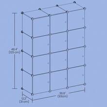 12-Cube Modular Plastic Storage Shelf With Soft-Close Doors – Space-Saving Living Room Organizer, Lightweight & Easy To Assemble, Neutral Design For Clutter-Free Spaces - Black - View 6