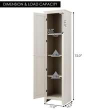 Linen Tower Bathroom Storage Cabinet Tall Slim Side Organizer With Shelf-White-XY293992 - FXCQVY8JD05RQ2 - View 5