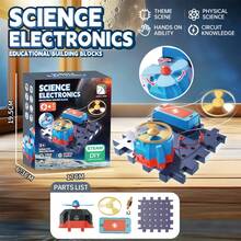 SCIENCE HORSE Kit Eksperimen Perakitan Rangkaian Blok Bangunan Elektronik Anak-Anak, Set Eksperimen Listrik DIY, Mainan Edukasi STEM, Cocok untuk Anak Usia 8 Tahun ke Atas - MultiWarna - View 8