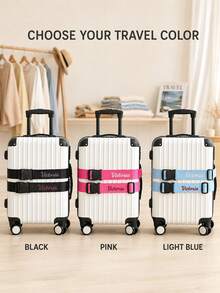 Personalized Luggage Strap, Customizable Name Luggage Strap, Luggage Strap For Securing Luggage, Luggage Waist Belt, Luggage Wrap Strap, Traveler Gift - Multicolor - View 3