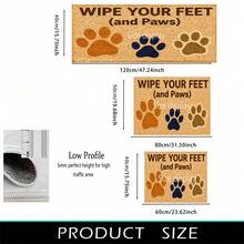 Alfombra larga con estampado de huellas de patas, alfombra de piso para el hogar, felpudo de entrada, alfombra de entrada interior, alfombra de dormitorio junto a la cama, alfombra de cocina, pasillo de cocina, adecuada para sala de estar, lavandería, baño - Multicolor - Ver 7