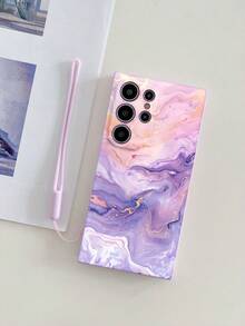 #Android# 1 buah Casing Ponsel TPU Ungu Gradien Pola Marmer Emas Cair Tahan Guncangan dan 1 buah Tali Pergelangan Tangan Silikon Ungu, Cocok untuk Casing Ponsel Serbaguna/Casing Ponsel dengan Tali/Casing Ponsel Lucu/Casing Ponsel Apple/Casing Ponsel Android/Casing Ponsel/Casing Ponsel/Casing Ponsel - MultiWarna - View 3