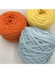 2件組 T-Shirt 粗毛線，大尺寸 300g±20g/件，2cm 寬，柔軟聚酯纖維線材，適用於 DIY 鉤編包包、籃子、墊子、拖鞋、娃娃，手工毛線，多色度假風鉤編線，多功能鉤編配件 - 多色 - 查看 5