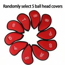 Golf Iron Club Head Covers, Protective Sleeve, Mesh Fabric Wear-Resistant, Thermal Lining, Protects Golf Iron Heads From Scratches, Simple Classic Style - Multicolor - View 14
