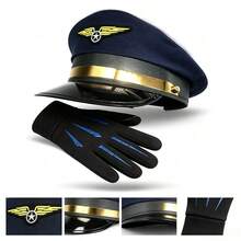 2件組女款海軍帽，深藍色水手帽，刺繡星星徽章，適合萬聖節、Cosplay與節慶穿搭 - 彩色 - 查看 5
