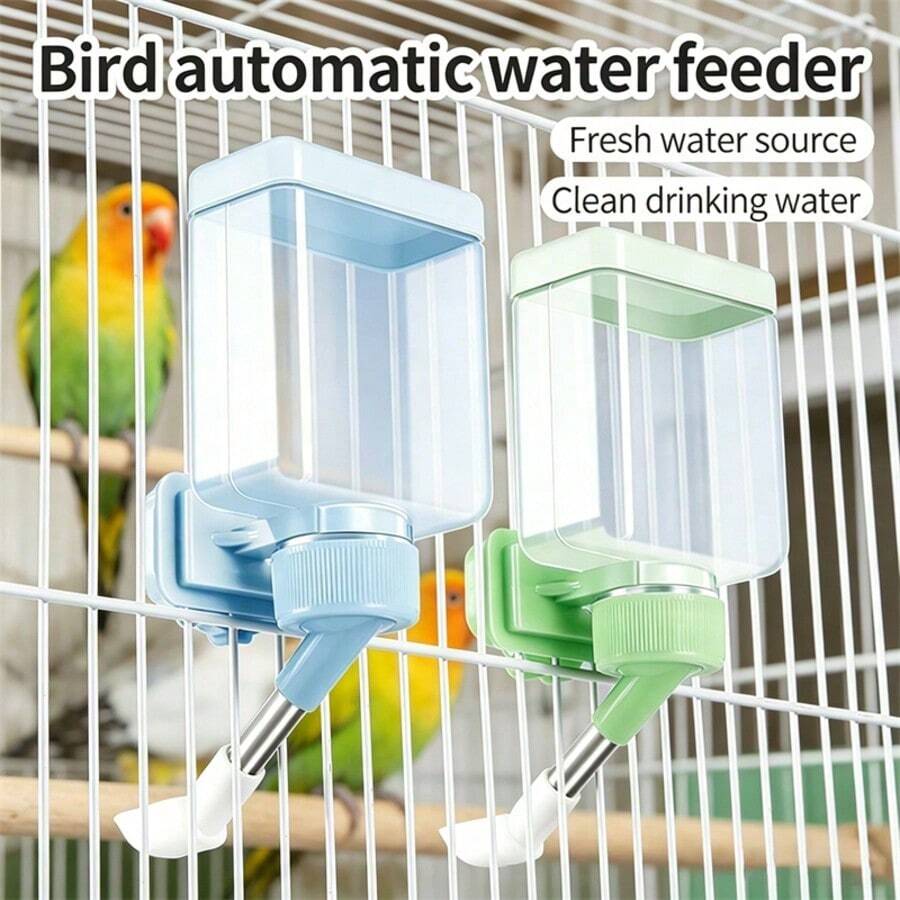 New Automatic Water Dispenser For Parrots, Bird Cage Accessory Drinking Supplies - Multicolor - View 1