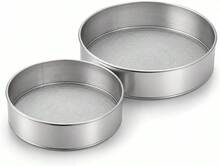 2 st silar i rostfritt stål, 20 cm och 15 cm, 150 mesh, stapelbar design för filtrering av mjöl, socker och kryddor - Visa 6