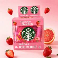 Takara Tomy 1pc Kids Cute Fruit Cube Squeeze Squishy Toy, Transparent Strawberry Lemon Filled Simulated Drink Fidget Toy For Kids Toddlers Boys Girls, Great Birthday Gift Classroom Prize Party Favor Portable Decompression Play Toy For Children (Random Style) - Multicolor - View 1