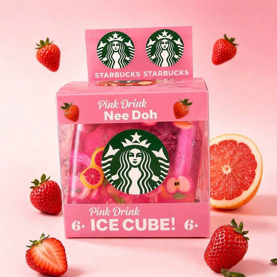 Takara Tomy 1pc Kids Cute Fruit Cube Squeeze Squishy Toy, Transparent Strawberry Lemon Filled Simulated Drink Fidget Toy For Kids Toddlers Boys Girls, Great Birthday Gift Classroom Prize Party Favor Portable Decompression Play Toy For Children (Random Style) - Multicolor - View 1