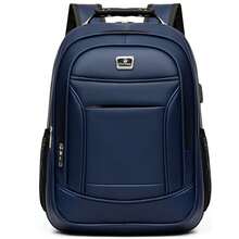 Mochila para Notebook 31L com Porta USB Externa, Alça de Aço, Grande Capacidade e Compartimentos Organizadores para Trabalho, Faculdade e Viagem - Azul - Visão 7