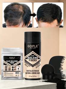 GOIPLE 27.5g Hair Fiber Powder, Invisible, Sweat-Resistant, Long-Lasting, Fill In Fine Or Thinning Hair, Instantly Create Natural Appearance - 0.97oz/ 27.5g - View 2