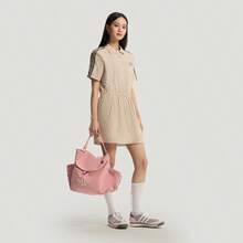 Adidas PEARLBEADS BP Practical Flap Top Handheld Sports Backpack 14.6" Cotton Small Women's Pink KW1271 - Pink - View 2