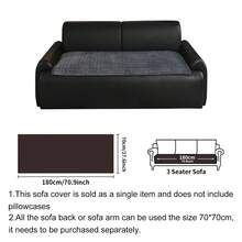 SANMOSPIN 1PC Solid Color Piped Quilted Plush Sofa Cushion, Minimalist Grid Pattern, Quilted Craftsmanship, Suitable For Autumn/Winter, Soft And Comfortable Plush Sofa Cushion, Pet-Friendly Machine Washable, Bedroom Living Room Office Home Decor Protective Cover - Dark Grey - View 11