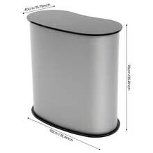 40*90*90cm Foldable, Detachable Trade Show Counter, Portable Reception Desk For Exhibitions - Black - View 8