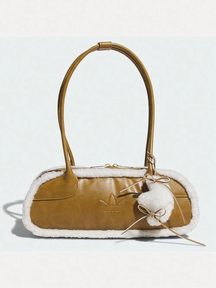 Adidas Originals 中性款 WIDE SHLDR BAG 肩膀包 KT0859 - 棕色 - 查看 1
