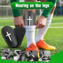 1 Pair - Newly Upgraded Larger Football Shin Guards, Reliable Protection, Reduces Impact On Lower Legs During Collisions, Football Match Shin Guards - Multicolor - View 6