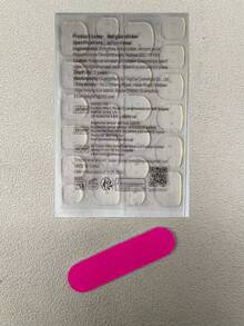 24pcs Short 3D Minimalist White French Floral Square Nails + 1pc Jelly Glue + 1pc Nail File - 彩色 - 查看 9