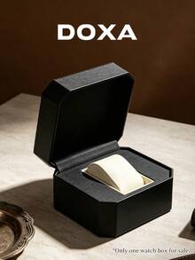 DOXA Black Octagonal Paper Watch Gift Box, Flip-Top Single Watch Packaging Storage Display Box - Black - View 4
