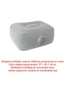 Inflatable Portable Folding Stool, Quick Inflation Wear-Resistant Outdoor Seat Cushion, Suitable For Camping, Fishing, Stargazing, Multi-Functional Footrest Pad, Lightweight Picnic Mat, Suitable For Beach, Car Emergency, Office Leisure Travel - Push-button Style - View 14