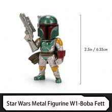 Simba JadaToys Premium Metal Figure Series - Includes Grogu And Boba Fett - Multicolor - View 3
