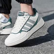 Adidas New Unisex 3-Stripe Breathable Lightweight Durable Casual Sneakers Versatile Skate Shoes - White/Green - View 4