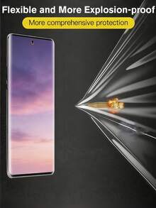 2片裝霧面水凝膠防爆防刮手機螢幕保護膜，抗指紋，適用於 Galaxy S26 A57 A56 A07 A16 / 17 / 17T Poco M7 Note 15 Pro / Honor 600 400，全螢幕覆蓋，自動修復刮痕，軟膜非玻璃，支援指紋辨識 - 無色 - 查看 11