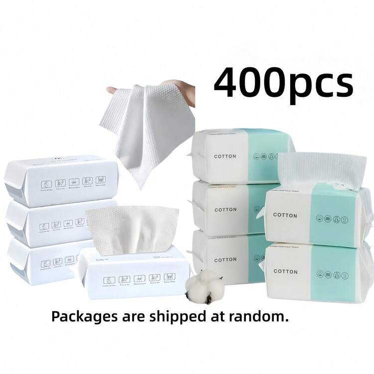 一次性洗臉巾 400/200/100/50片，加厚大尺寸柔軟卸妝巾，適合敏感肌，雙面使用無紡布柔軟面巾，乾濕兩用 - 彩色 - 查看 11