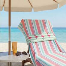 Beach Chair Towel Strap, Stretchable Wind-Resistant And Durable, Multi-Color Tropical Ocean Print, Suitable For Beach, Pool, Cruise, Hawaiian Style Pool Relaxation Accessory, Travel Essential - Multicolor - View 10