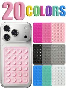 1/4/5/10/20pcs Silicone Adhesive Phone Stand, Non-Slip Phone Case Holder, Hands-Free Selfie Video Stand, Multi-Function Phone Accessory, Compatible With All Phone Models - A - View 2