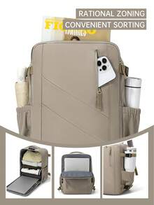 myco bags 航空機艙登機背包附組合鎖，40x30x20CM符合Ryanair標準，輕量女款旅行背包，簡約清新風格中學生旅行袋，大容量男款旅行袋，筆電登山背包 - 彩色 - 查看 2