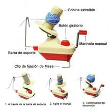 Kit Devanadora De Estambre Manual Bobinadora De Bolas Hilo - 1 - Ver 4