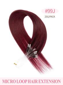 Micro Loop Real Human Hair Extensions, 18 Inch #2 Darkest Brown Silky Straight Hair For Women, 25g 25 Strands Ideal For Daily, Party & Wedding To Boost Volume & Length - Multicolor - View 17