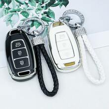 TPU Car Key Fob Cover Case Shell Compatible With H Y U N D A I For Santa Fe, For I30, For IX35, For Encino, For KONA, For Solaris, For Sonata For Azera For Elantra, For Accent - Protective Keyless Entry Remote Holder Anti Fall And Dust - Single Pack - View 5