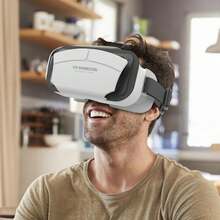 YIYI VR Glasses Virtual Reality VR Headset 3D Glasses Headset Helmets VR Goggles For TV, Movies & Video Games Compatible IOS, Android &Support 4.7-7.2 Inch - White - View 12