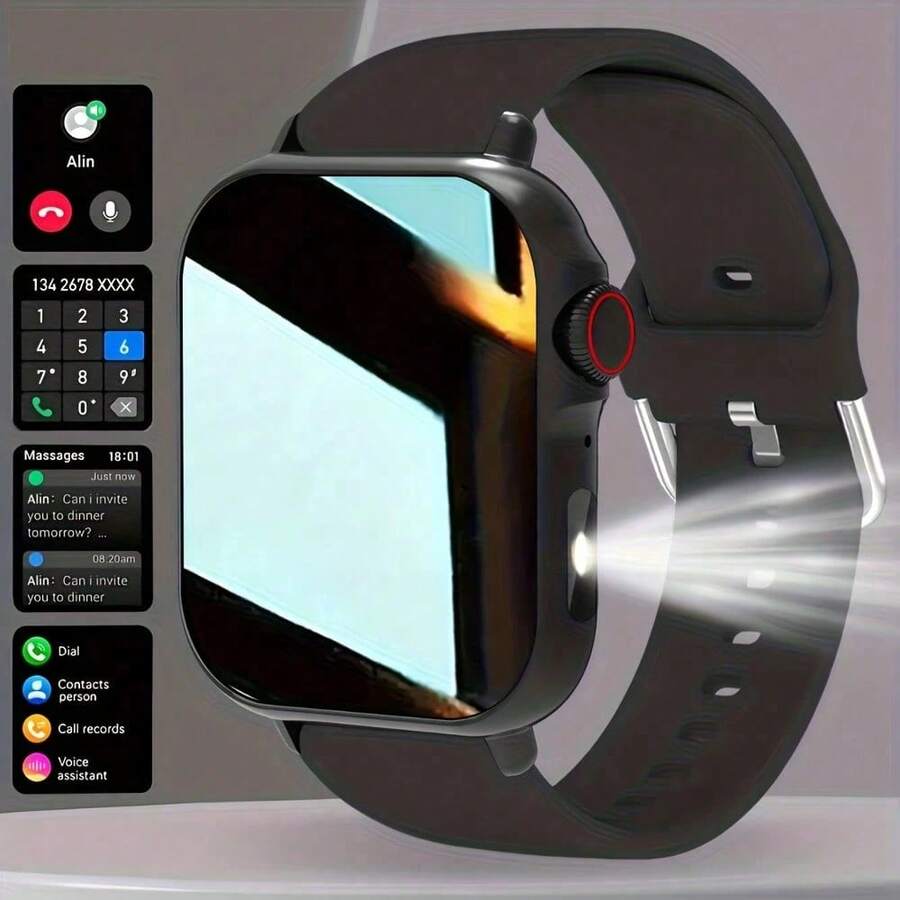 This Popular Unisex Smart Watch Features The Following Functions: Call Answering, Message Alerts, Music Control, Remote Camera Shutter, Step Counting, Calorie Tracking, Multiple Sports Modes, Alarm Clock, Incoming Call And Message Notifications, Compatible With Android And IOS Systems. - Multicolor - View 1