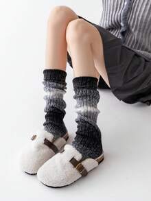 1/3 Pairs Women's Gradient Brushed Leg Warmers, Autumn/Winter Long Tube ...