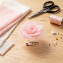 1 Stück/10 Stücke DIY rosa Stoffblume, handgefertigte Bastelblume Ornament, Haaraccessoire Blume, dekoratives Blumenaccessoire für Festivals, perfekt für Weihnachten, Halloween & alle Feiertagsdekorationen - Verschiedenfarbig - Übersicht 9