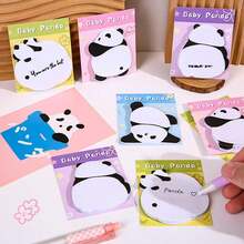 1 Pack 30 Sheets Creative Cartoon Cute Panda Design Sticky Notes, Removable Memo Pad, Suitable For Office And School Supplies, Cute Animal Stationery - one-size - View 5