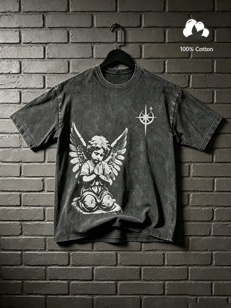 Men T-Shirts - 黑色 4 - 查看 1
