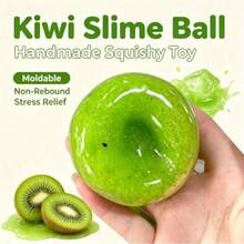Kiwi Milkshake Handmade Squishy Ball, Shapeable Non-Rebounding Squeeze Ball, DIY Stress Relief Fingertip Toy - Multicolor - View 3