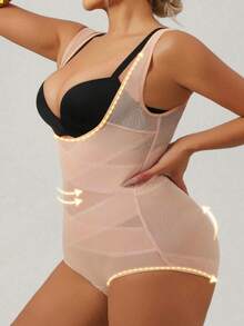 Plus Size Lady's Body-Shaping Underwear, Body-Shaping Clothes, Chest Support, Hip Lift, Body-Shaping Underwear - Apricot - View 6