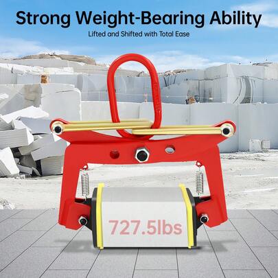 1pc Red Metal Stone Clamp Tool Pliers, Lifting Pliers, Stone Plier For Home Improvement, Construction Sites, Factories, Mining,Sturdy And Durable
