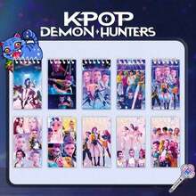 K-Pop New 1/10 Pack Cartoon Notebooks, Cute Anime Character Pattern, Portable Spiral Notebook, 24 Pages - Multicolor - View 7
