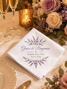 Customized Wedding Handkerchief, Valentine's Day Gift, Personalized Letter Handkerchief, Suitable For Wedding Decoration, Personalized Customization - Multicolor - View 8