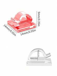 Acrylic Self-Adhesive Cable Clips/Desktop USB Cable Management Clips, Suitable For Outdoor Small Decorative Lights, Home Decor Cable Organization And More, Cable Storage Supplies, Hooks, Adhesive Hooks, Multi-Function Hooks - Multicolor - View 4