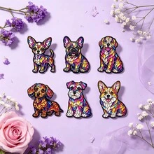 1/6 buah Pin Enamel dan Bros Anjing Kartun Warna-warni untuk Tas Ransel, Dekorasi Keren untuk Teman, Hadiah - MultiWarna - View 7