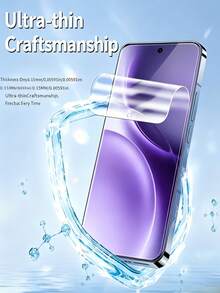 2片裝 HD 水凝膠防爆防刮手機螢幕保護膜，相容 Galaxy S26 S25 S24 S23 S22 A57 A56 A07 A16 / 相容 14T 17T 15T Poco M7 Note 13 14 15C 15 Pro Pro+ / Honor 90 600 400，全螢幕覆蓋、自動修復刮痕、軟膜非玻璃、支援指紋辨識 [國際版，非本地版] - 無色 - 查看 10